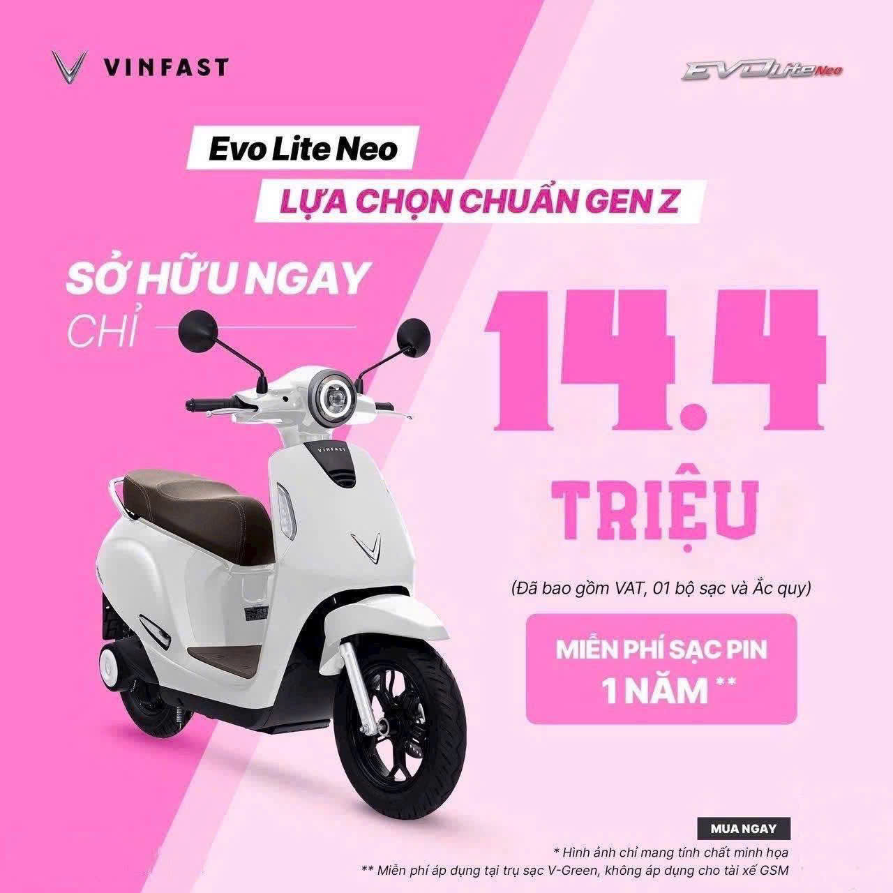 giá xe điện vinfast evo lite neo tháng 6/2025