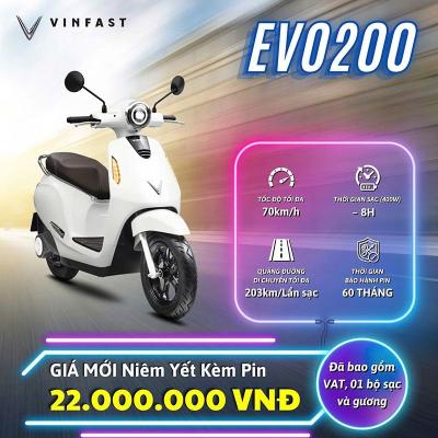 Xe Máy Điện VinFast Evo 200 Kèm Pin (Có bằng Lái)